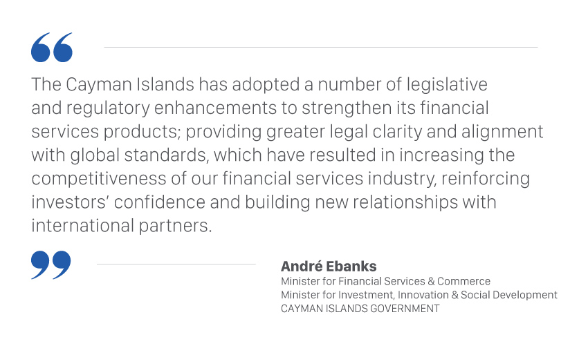 Hon. André Ebanks, Minister of Financial Services and Commerce, Cayman Islands