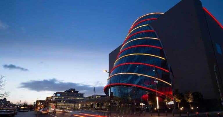 Dublin building view and sky backdrop