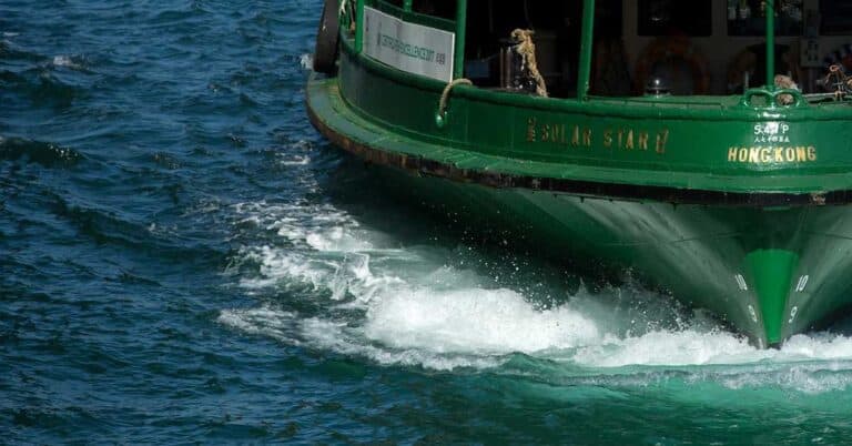 Boat in water in Hong Kong