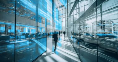 Inside view of office building