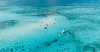 Cayman Islands sea and boats view